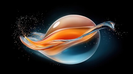 Poster - High Resolution Oil Droplet Reflection in Gigapixel Detail