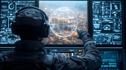 Poster - Cutting edge AI enhanced humanitarian aid system with real time holographic crisis mapping and global disaster relief coordination  Advanced data visualization intelligence