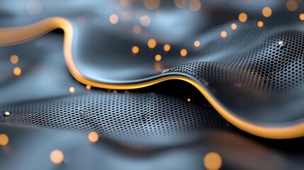 Poster - Modern Abstract Design in Carbon Fiber Waves