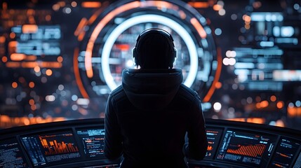 Poster - Futuristic AI Powered Urban Social Justice Hub featuring Holographic Human Rights Advocacy and Real Time Policy Analysis  Advanced digital interface with data visualization surveillance