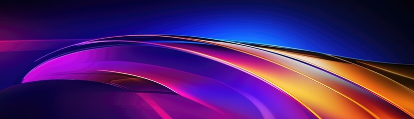 Leinwandbilder - Abstract colorful wave - like patterns in blue and purple tones, suitable as wallpaper for digital devices.