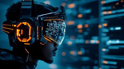 Poster - Futuristic Holographic Youth Empowerment Campaign featuring AI Driven Education Accessibility Tracking and Digital Learning Resources