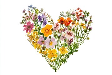 Wall Mural - Heart-Shaped Floral Arrangement