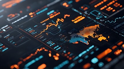 Poster - Holographic Cryptocurrency Trading Platform with Futuristic 3D Financial Graphs Charts and Data Analytics Floating in Bright Vibrant Space Showcasing Modern Banking and Market Innovation