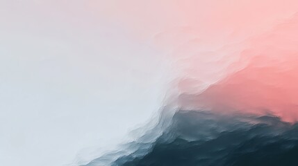 Wall Mural - Soft waves of color blending, creating a serene visual experience on a white background.