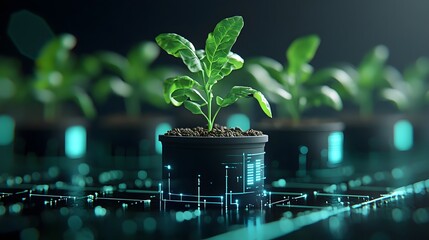 Poster - smart ai powered global hunger relief program tracking holographic real time data on sustainable agr