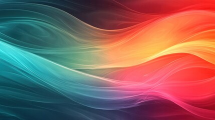 Wall Mural - Abstract colorful wave patterns on a dark background, perfect for creative projects and digital designs.