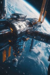 Wall Mural - earth's core space station