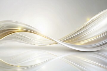 Poster - Elegant Curve Line Graphic Design, White Background Luxury Decoration Stock Photo