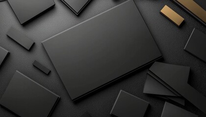 Aufkleber - A black background with a black square in the middle