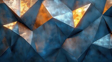 Canvas Print - Abstract metallic wall with fiery background