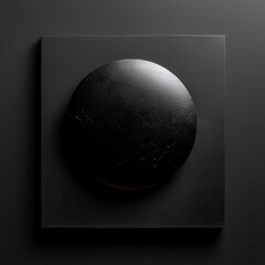 Poster - A black square with a black circle in the center