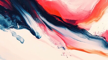 Poster - An abstract background with a mix of bold splashes and brush strokes in vibrant colors, creating a lively and artistic visual experience.