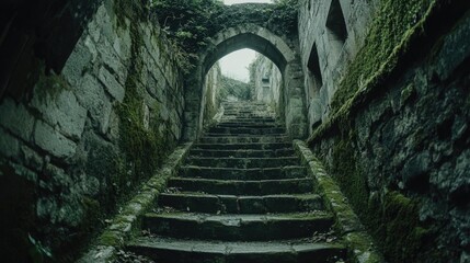 Wall Mural - Stone Steps Leading Up to Building