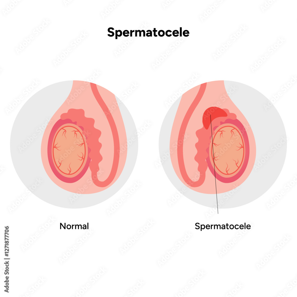 Men Testicles Problems Spermatocele Testicular disease. Man reproductive health system pain ...