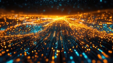 Wall Mural - bright lights in darkness