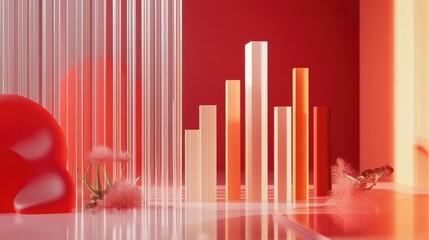 Poster - A dynamic shot of a D bar chart with animated bars rising and falling, showcasing real-time data changes and interactive data visualization.
