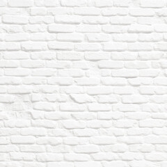 Wall Mural - white brick wall texture, painted stonework surface as background