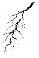 Wall Mural - PNG Silhouette of lightning power art illustration drawing.