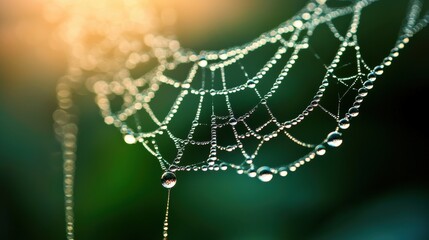 Morning dew spider web nature macro forest close-up beauty nature