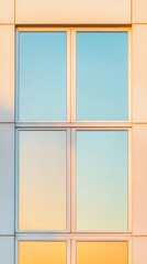 Poster - Minimalist Glass Facade Reflective Window Grid for Modern Urban Architecture - Enhancing Corporate Transparency and Aesthetic Identity in Contemporary Business Spaces