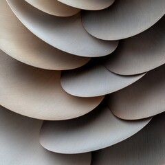 Leinwandbilder - Contemporary Layered Texture Art with Metallic Curve Aesthetic - Interior Design Inspiration and Modern Wall Decor for Luxury Spaces and Trendsetting Architectural Enhancements