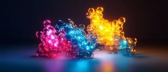 Poster - Abstract colorful light effects creating a vibrant and dynamic visual display, perfect for modern design projects.