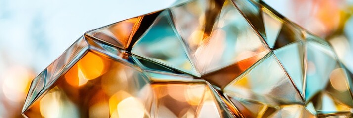 Poster - Contemporary Geometric Glass Art in Urban Skyscrapers Reflective Patterns in Commercial Architecture for Business Innovation and Modern Design