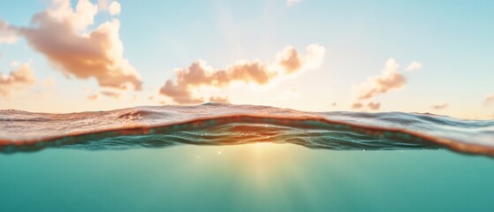 Aufkleber - Fluid Dynamics Aesthetic Underwater Visualization of Wave Patterns with Oceanic Textures for Environmental Education and Marine Technology Applications