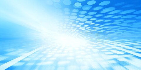 Poster - Abstract Blue Background with Light Effects Dots and Lines Design Technology