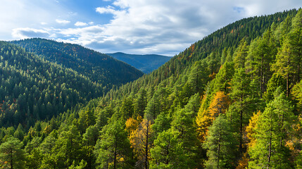 Wall Mural - Forest landscape border nature vegetation outdoors