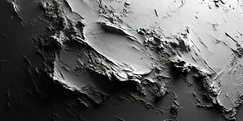 Poster - Surface texture with abstract patterns showcasing shadows and highlights in monochrome colors