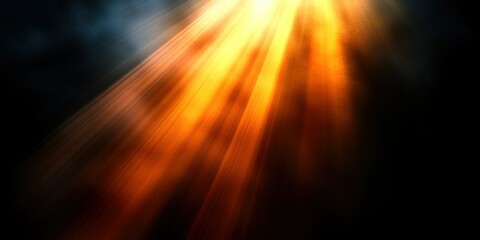 Poster - Golden light rays breaking through a dark backdrop creating a dramatic visual effect during an evening scene