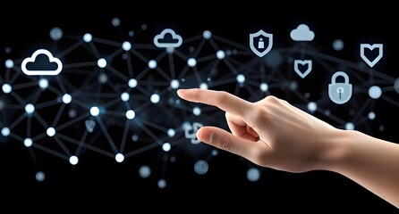 Data science, database management, futuristic information technology background. Data engineering with AI and cloud computing, big data analytics, digital transformation, future tech
