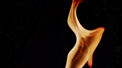 Poster - Abstract flame pattern on black background, fiery design concept