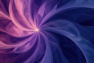 Poster - Abstract fractal with swirling light and color emanates from center