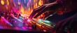 © Fernando - DJs hand mixing music on a soundboard at a vibrant nightclub, creating an electrifying atmosphere with colorful lights and energetic beats Concept of nightlife, music, entertainment, and celebration
