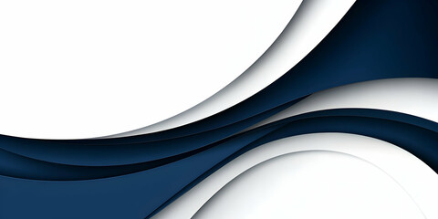 Poster - Blue background with white and blue paper cutout