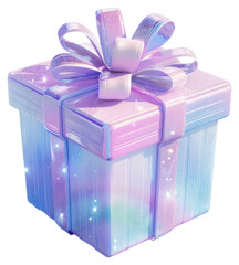 Wall Mural - png celestial graphic of gift box icon glitter pastel illustration.
