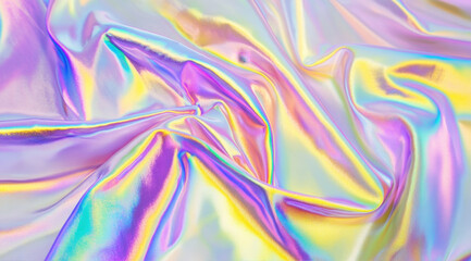 Poster - a photorealistic image of iridescent rainbow paper