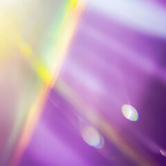 Poster - Abstract blur of rainbow colored light on a purple background