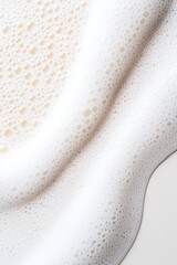 Poster - Extreme close up captures the delicate texture of luxurious creamy foam, forming soft peaks against a neutral background