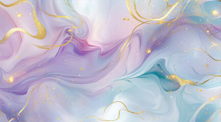 Canvas Print - Beautiful marble pattern galaxy colors