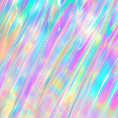 Poster - Iridescent rainbow lines vibrant