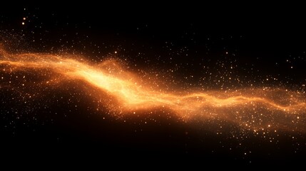Wall Mural - an abstract image of a glowing energy stream on black