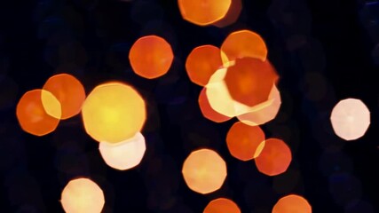 Poster - Bokeh lights in dark background, abstract and vibrant concept