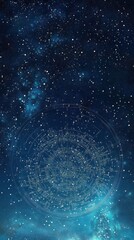 Wall Mural - a celestial map of the stars within the deep cosmos