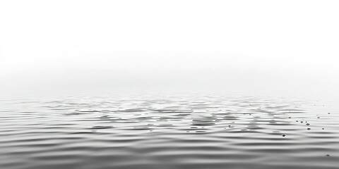 Poster - Calm water surface reflecting subtle light during a misty morning in a tranquil setting