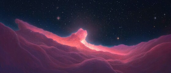 Poster - Cosmic web of galaxies connecting stars outer space digital art night sky wide angle astronomy concept