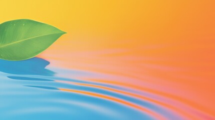 Poster - Water elements collage nature digital art calm environment bird's eye view serenity in colors
